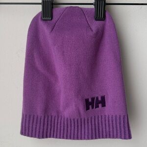 Helly Hansen Purple Outline Beanie Hat